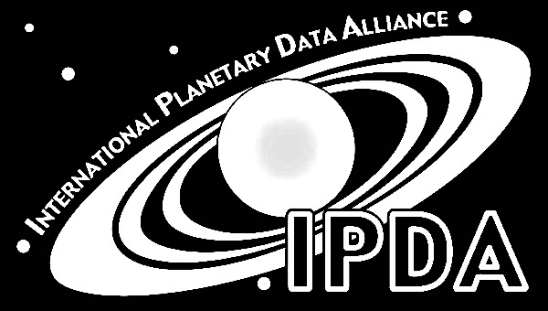 IPDA logo inverted, desaturated, contrasted
